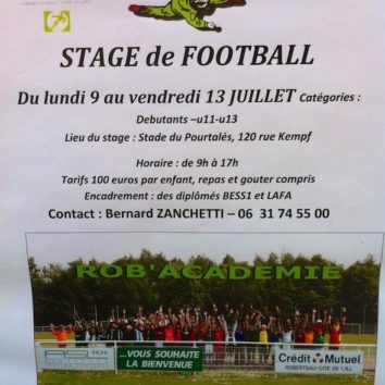 l'ASL propose un stage de Football