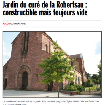 Rue 89 Strasbourg - Jardin du curé de la Robertsau : constructible mais toujours vide