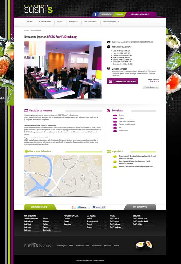 Le site Internet de Sushi's Strasbourg - Robertsau