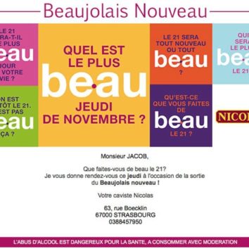 Beaujolais nouveau chez Nicolas