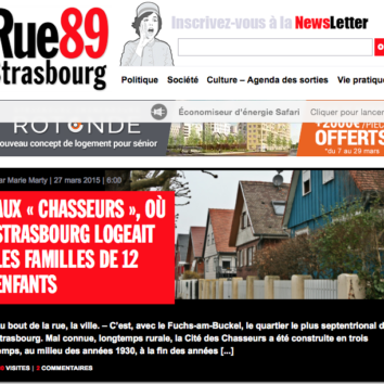 Rue89 Strasbourg : focus sur la Cité des Chasseurs et Joncs