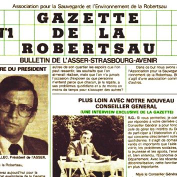 [Document] Le premier numéro de la Gazette de la Robertsau... en 1982 !