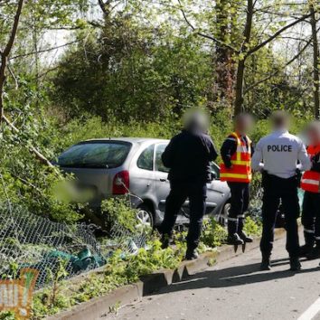 Spectaculaire accident chemin Goeb