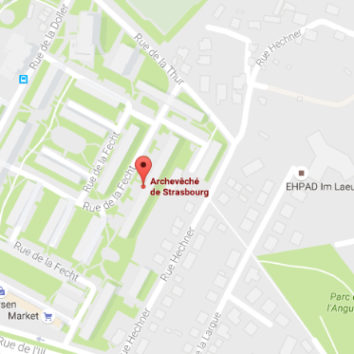Selon Google Maps, l'archevêché de Strasbourg est à la Robertsau
