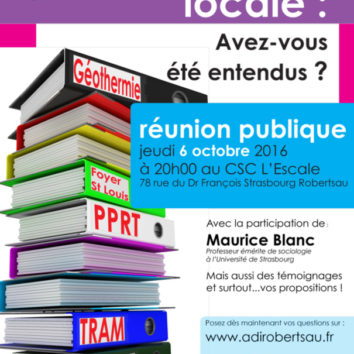 Réunion publique de l'ADIR sur la démocratie locale