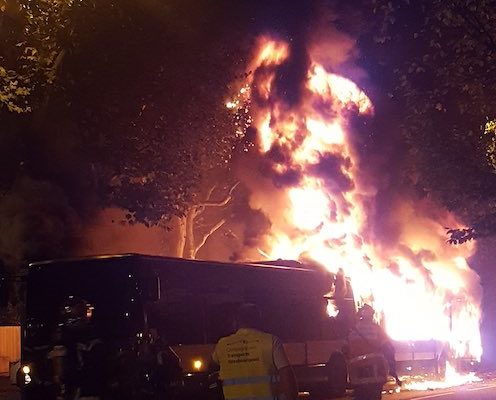 [Vidéo] Incendie d’un bus CTS rue Boecklin