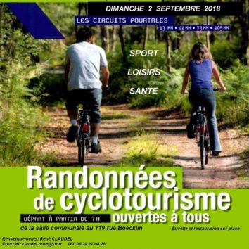 Vélo Touring Club de la Robertsau : randonnées le 2 septembre 2018
