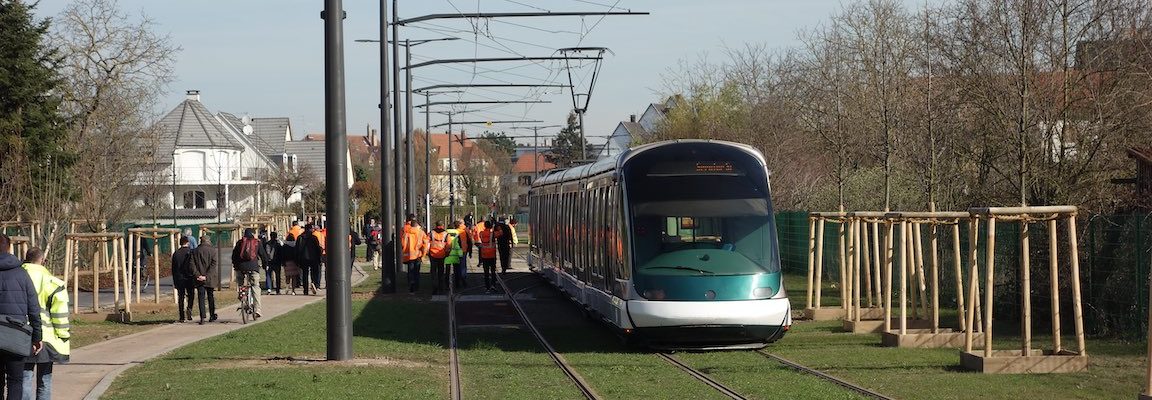 [Vidéo] Premier tram au cœur de la Robertsau