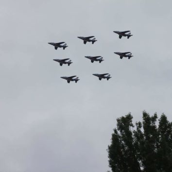 Quand la patrouille de France passe au-dessus de la Robertsau