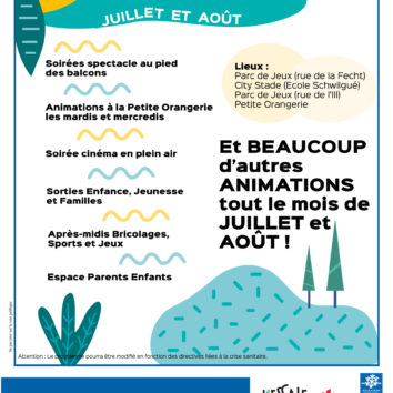 Programme des animations d’été de l'Escale (Juillet-Août 2021)