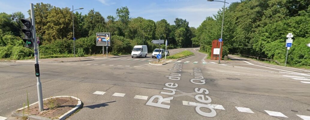 Travaux au carrefour quai Jacoutot / Chemin Goeb