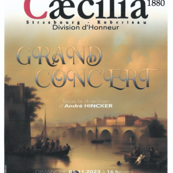 Grand concert de l'Harmonie Cæcilia 1880 le 5 novembre 2023 au PMC